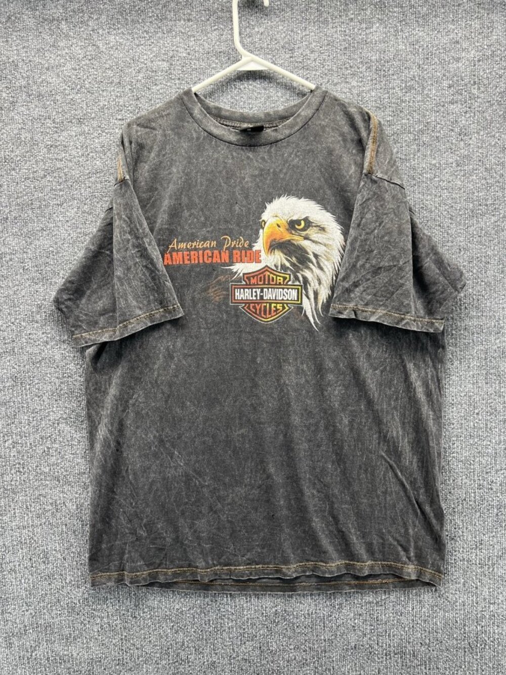 Harley-Davidson Shirt Mens XL Gray American Pride Eagle Graphic Tee Crewneck